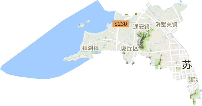 虎丘区地形图