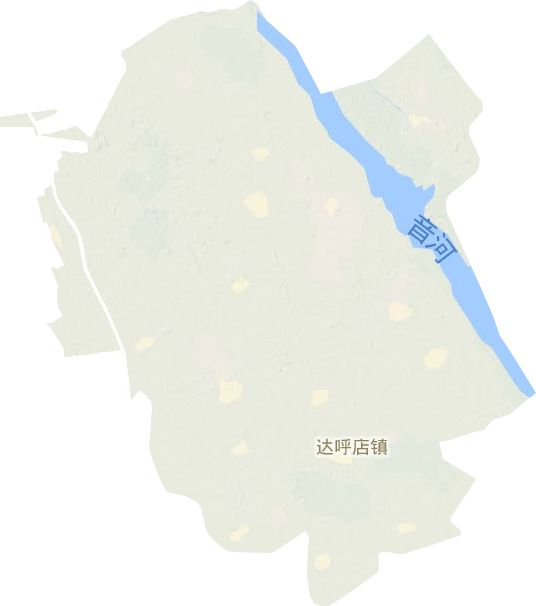 达呼店镇地形图