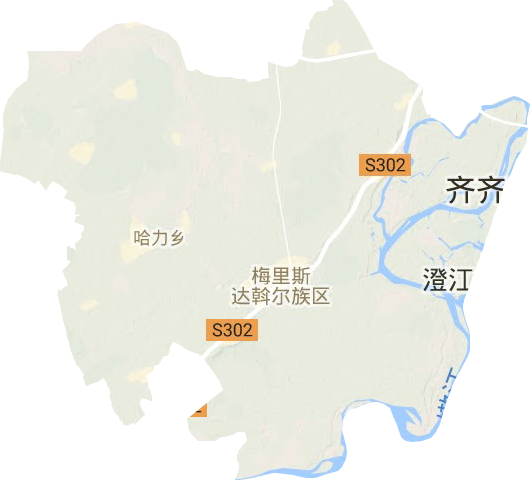 梅里斯乡地形图