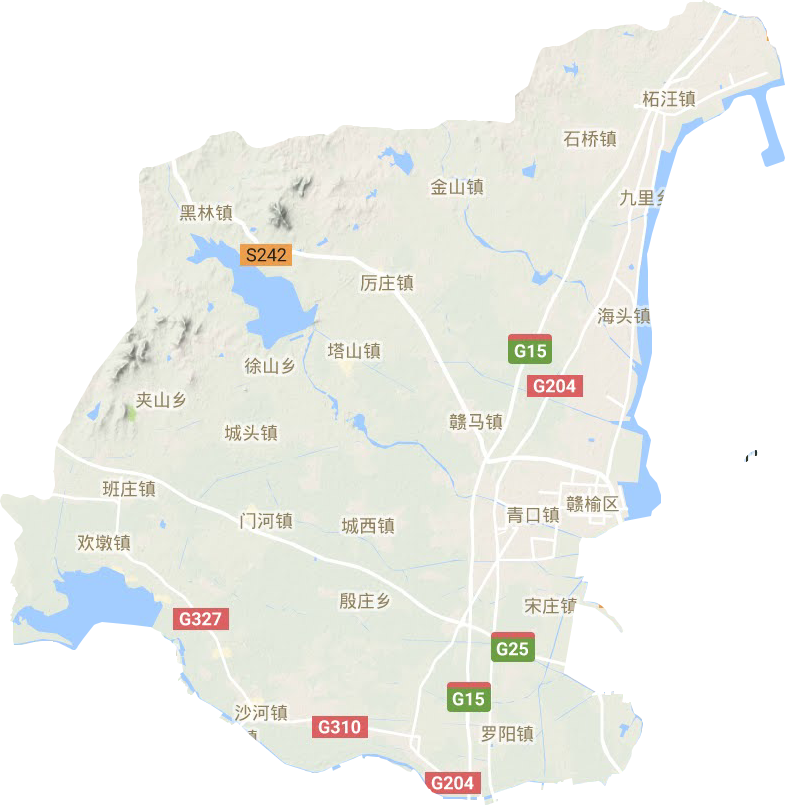 赣榆区地形图