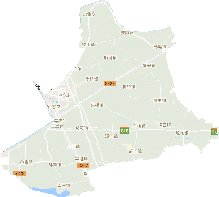 淮安区地形图