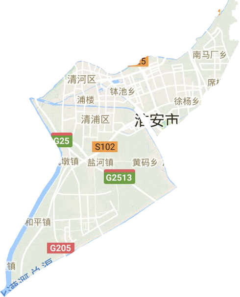 清江浦区地形图