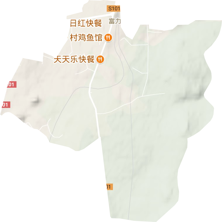 富力街道地形图