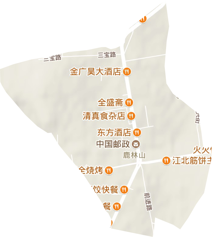 麓林山街道地形图