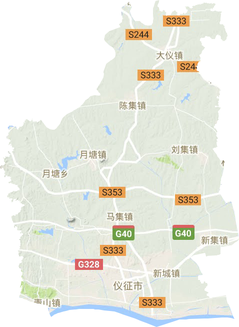 仪征市地形图
