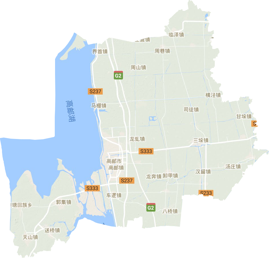 高邮市地形图