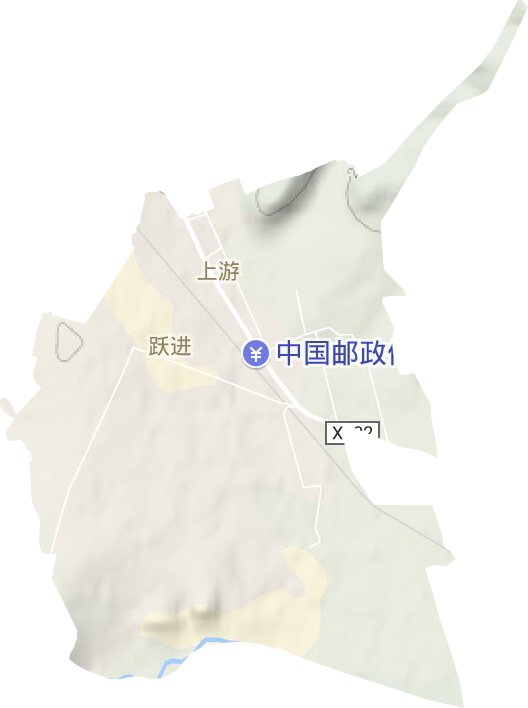 跃进街道地形图