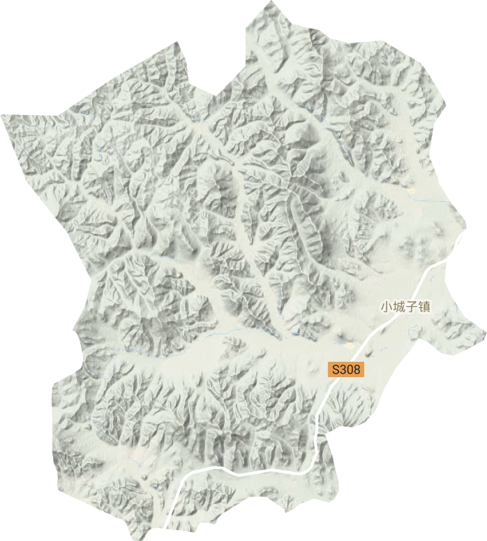 小城子镇地形图