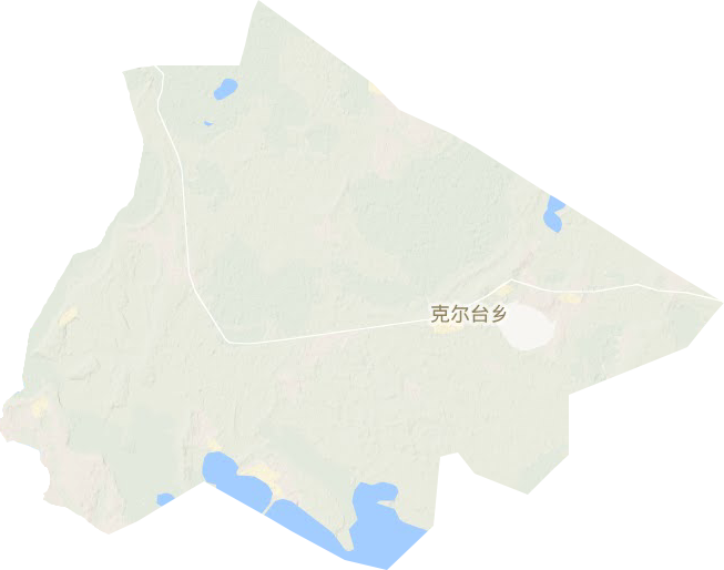 克尔台乡地形图