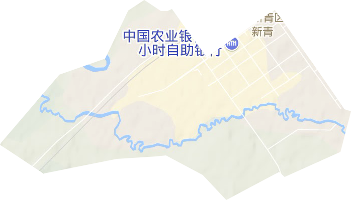 新青街道地形图