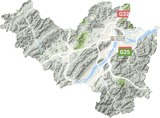 富阳区地形图