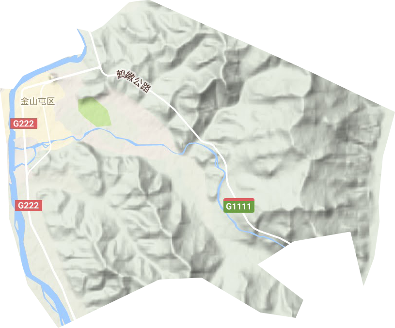 奋斗街道地形图