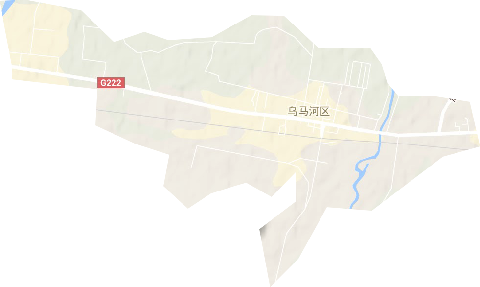 乌马河街道地形图
