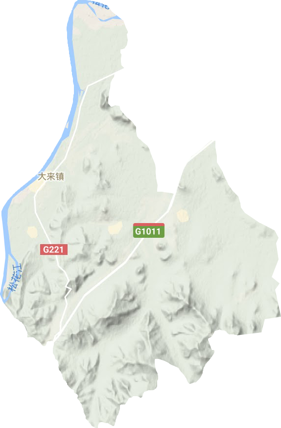 大来镇地形图