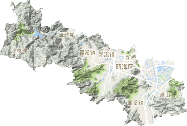 瓯海区地形图