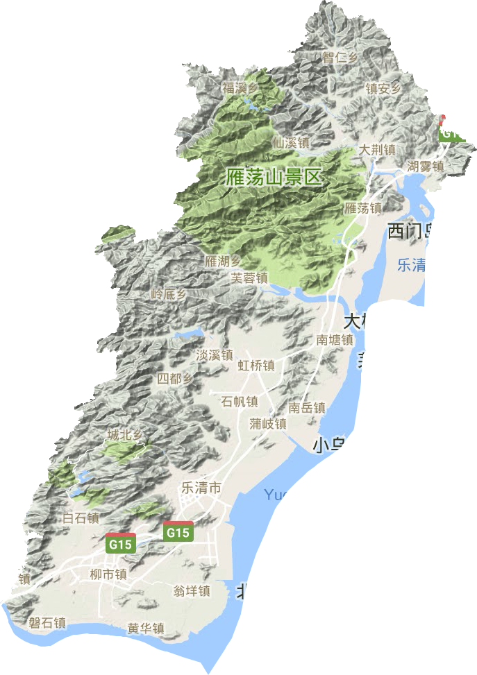 乐清市地形图