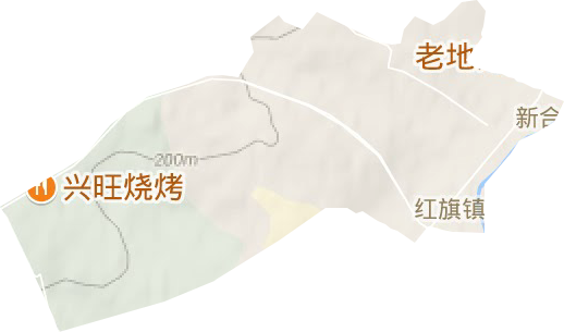 新合街道地形图