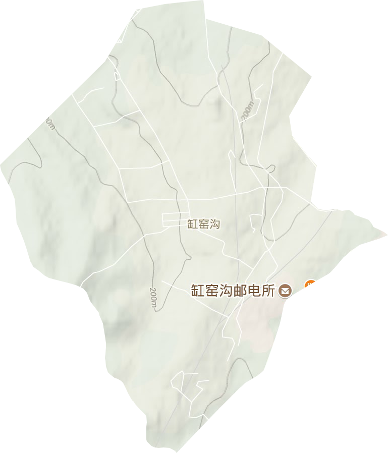 缸窑沟街道地形图