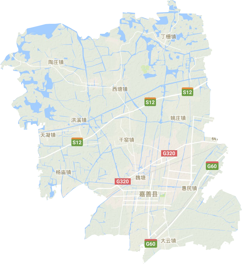 嘉善县地形图