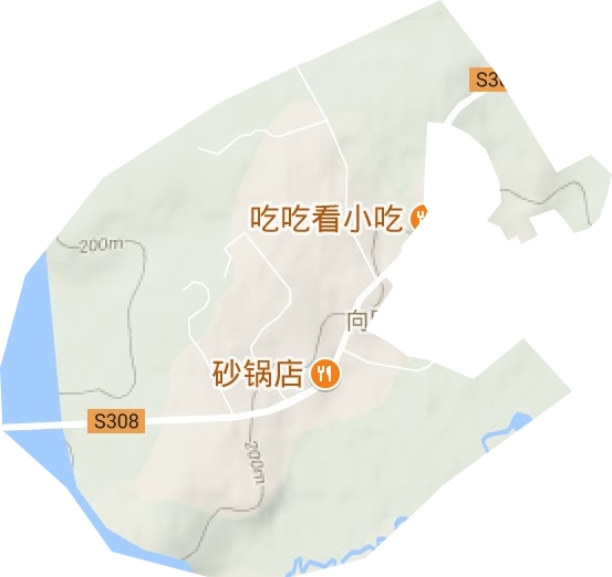 向阳街道地形图