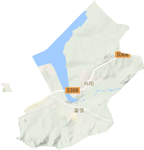 茄子河镇地形图
