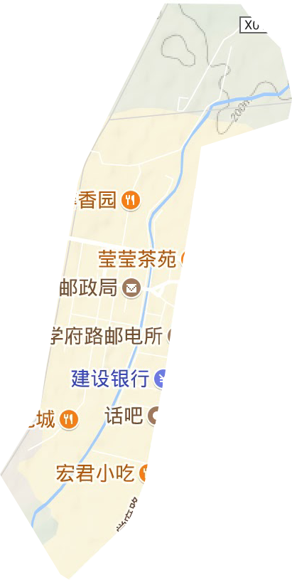 城西街道地形图