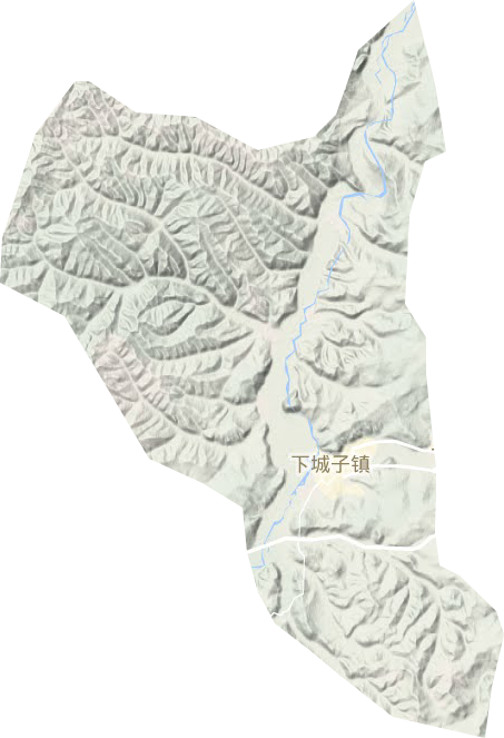 下城子镇地形图