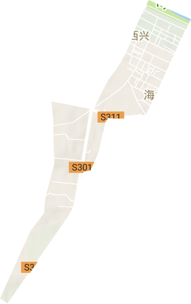 海兰街道地形图