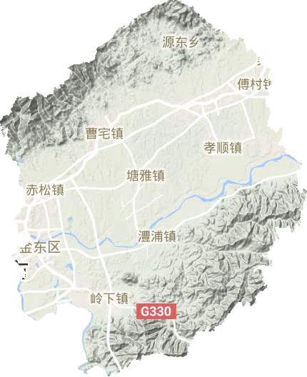 金东区地形图
