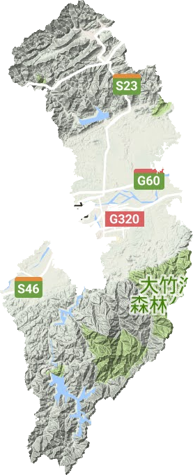 衢江区地形图