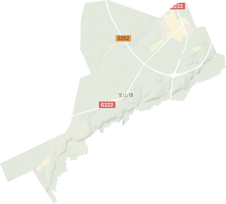 宝山镇地形图