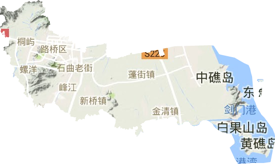 路桥区地形图