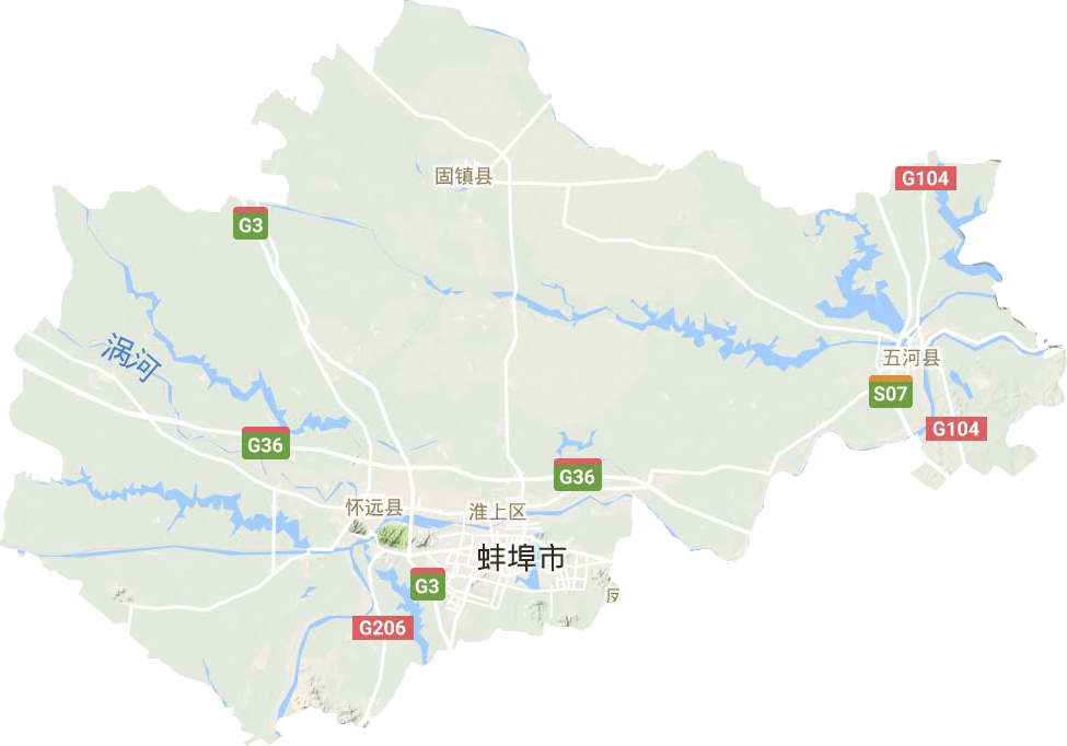 蚌埠市地形图