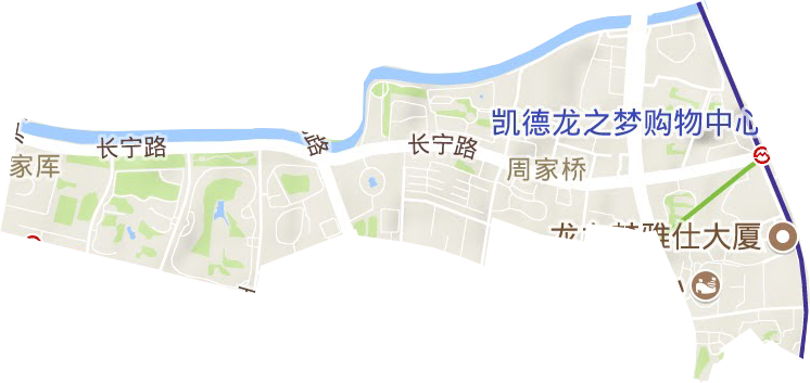 周家桥街道地形图