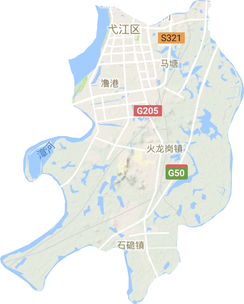 弋江区地形图