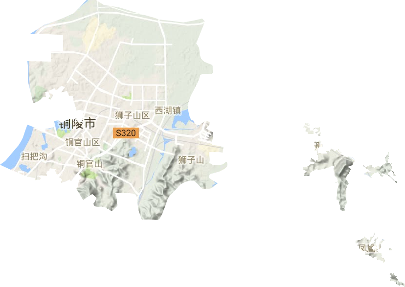 铜官区地形图