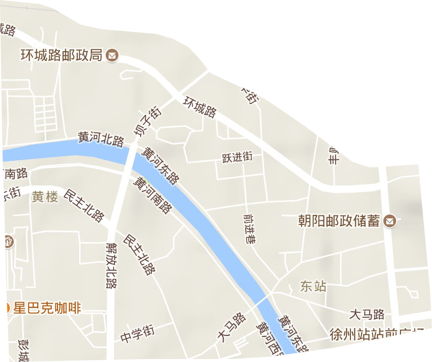 黄楼街道地形图