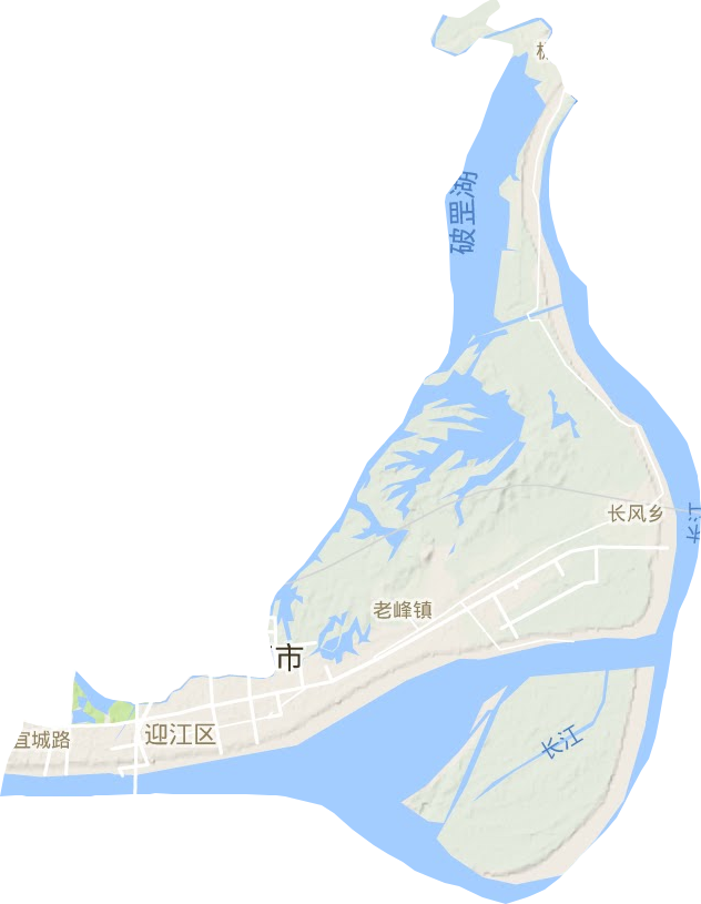 迎江区地形图