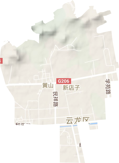 黄山街道地形图