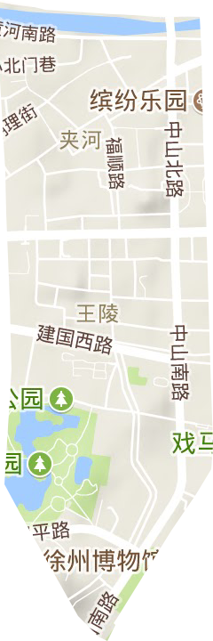 王陵街道地形图