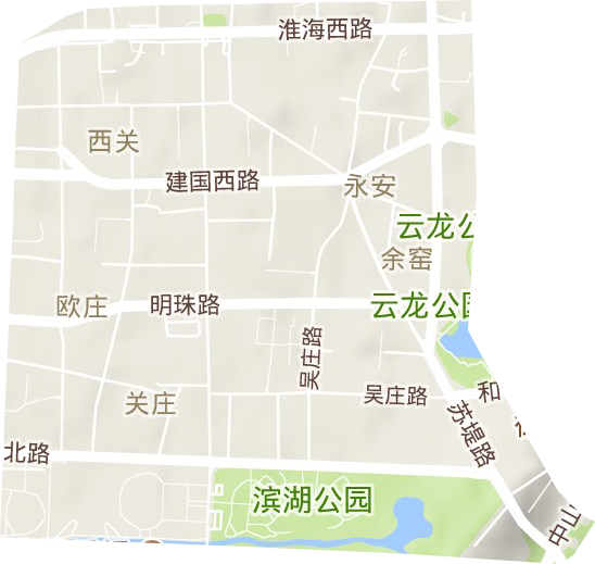 永安街道地形图