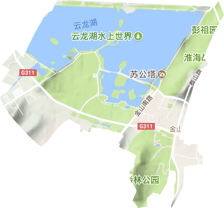 金山街道地形图