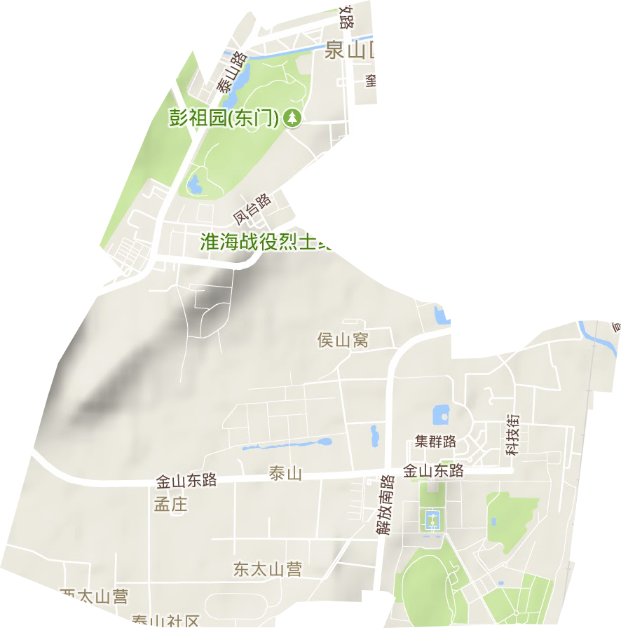 泰山街道地形图