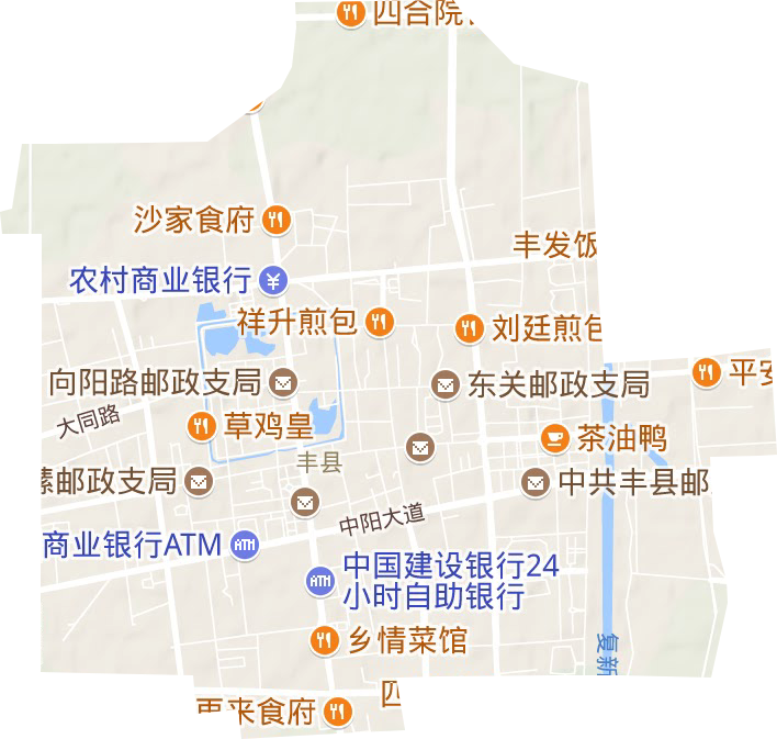 中阳里办事处地形图