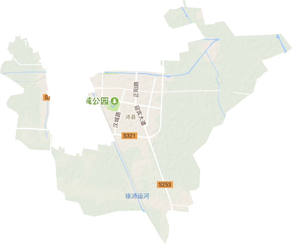 沛城镇地形图