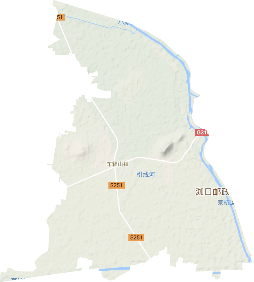 车辐山镇地形图