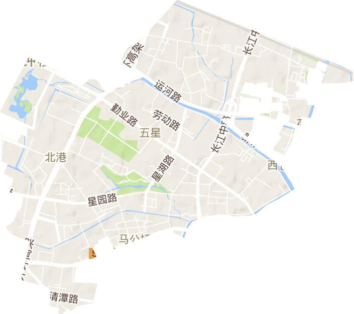 五星街道地形图