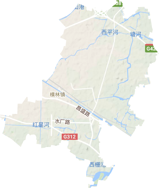 横林镇地形图