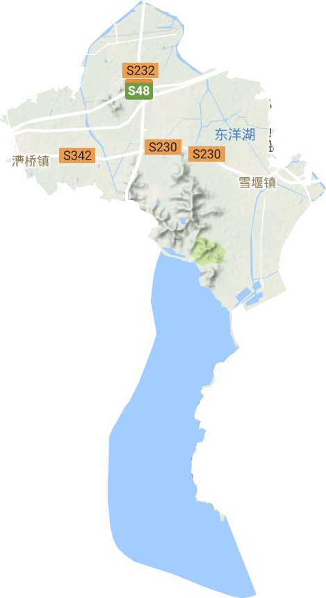 雪堰镇地形图