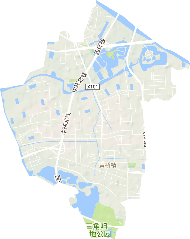 黄桥街道地形图